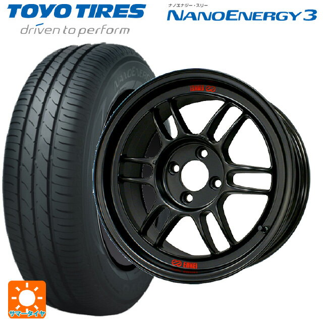 【6/22 20時〜 全品P5倍＆クーポン】175/55R15 77V トーヨー ナノエナジー3 エンケイ レーシング RPF1 マットブラック 15-7J 国産車用 サマータイヤホイール4本セット