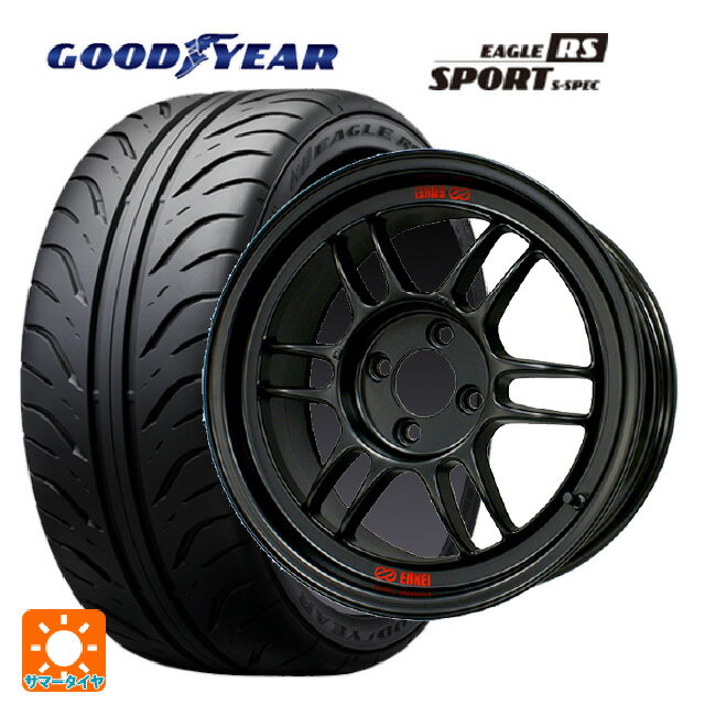 【6/22 20時〜 全品P5倍＆クーポン】195/55R15 84V グッドイヤー イーグル RS スポーツ S-スペック エンケイ レーシング RPF1 マットブラック 15-7J 国産車用 サマータイヤホイール4本セット