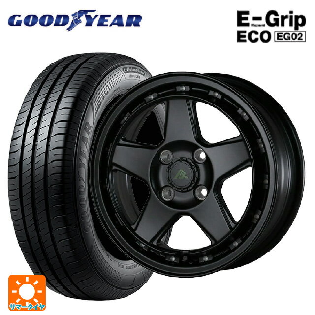 【6/22 20時〜 全品P5倍＆クーポン】175/55R15 77V グッドイヤー エフィシェントグリップ エコ EG02 # ドゥオール フェニーチェ XC5 マットブラックミルド 15-6J 国産車用 サマータイヤホイール4本セット