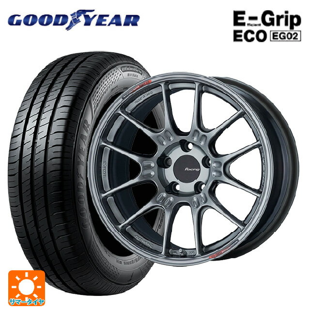 225/45R18 95W XL グッドイヤー エフィシェントグリップ エコ EG02 エンケイ レーシング GTC02 ハイパーシルバー 18-7.5J 国産車用 サマータイヤホイール4本セット