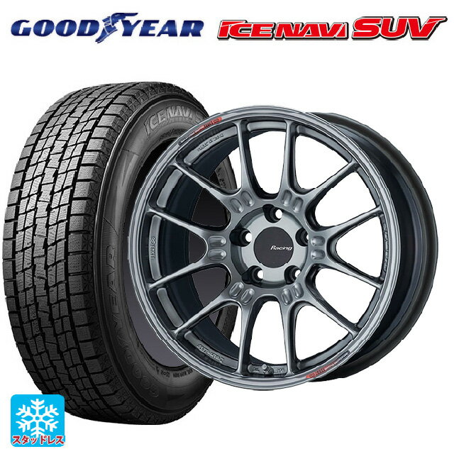 スバル レガシィアウトバック(BS系)用 225/65R17 102Q グッドイヤー アイスナビ SUV # エンケイ レーシング GTC02 ハイパーシルバー 新品スタッドレスタイヤホイール 4本セット