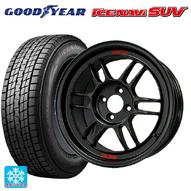 2024年製 235/60R18 107Q XL グッドイヤー アイスナビ SUV # エンケイ レーシング RPF1 マットブラック 18-8.5J 国産車用 スタッドレスタイヤホイール4本セット