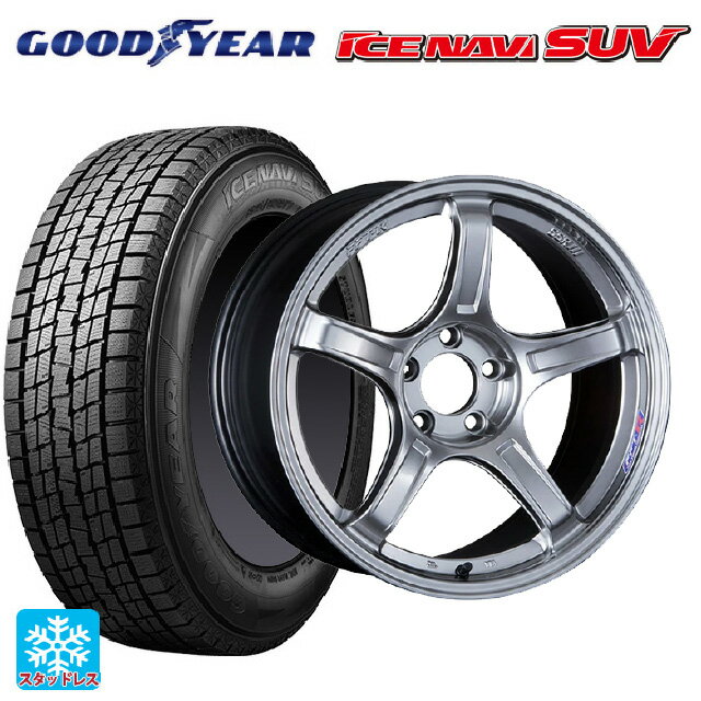 【6/22 20時〜 全品P5倍＆クーポン】2024年製 225/55R18 98Q グッドイヤー アイスナビ SUV # タナベ SSR GT X03 クロムシルバー 18-7.5J 国産車用 スタッドレスタイヤホイール4本セット