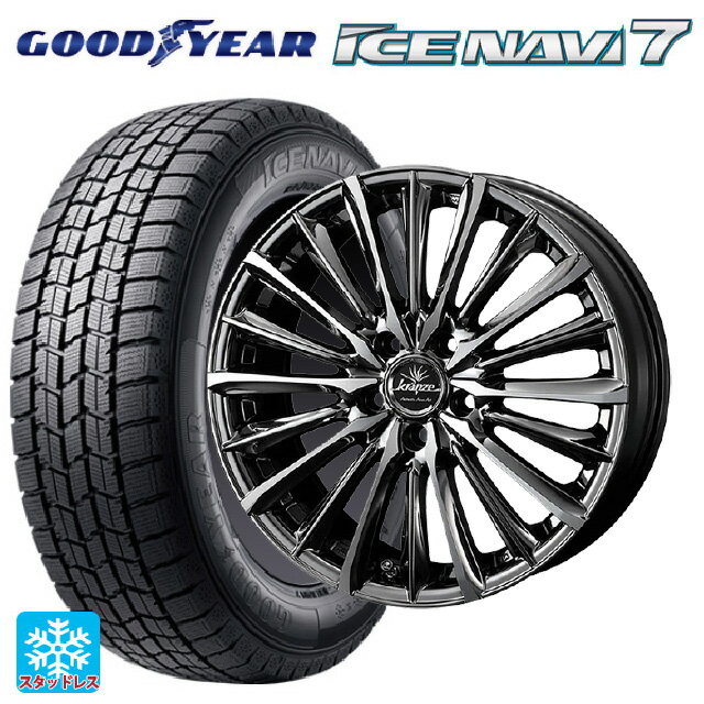 【6/15〜16限定 全品P5倍＆クーポン】225/45R18 91Q グッドイヤー アイスナビ7(数量限定) # ウェッズ クレンツェ ヴィルハーム 225エボ SBCポリッシュ 18-7.5J 国産車用 スタッドレスタイヤホイール4本セット