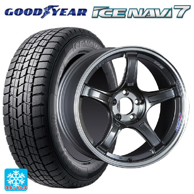 【6/15〜16限定 全品P5倍＆クーポン】225/45R18 91Q グッドイヤー アイスナビ7(数量限定) # タナベ SSR GT X03 マシンドグラファイトガンメタ＋スモーククリア 18-7.5J 国産車用 スタッドレスタイヤホイール4本セット