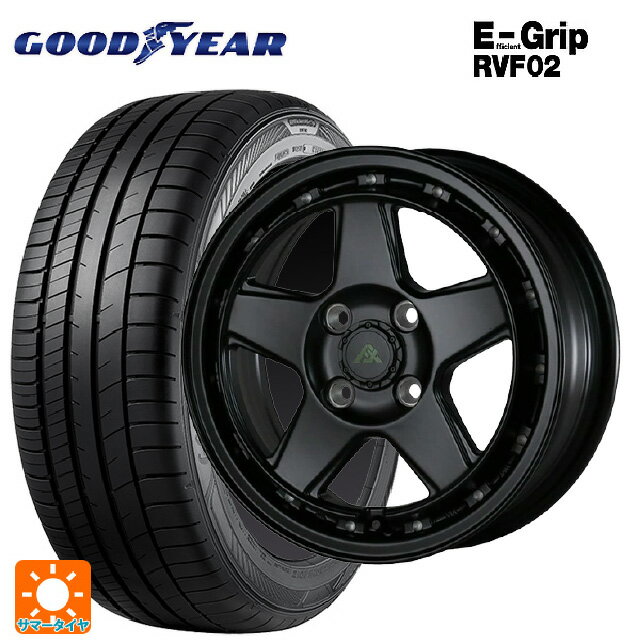 【6/22 20時〜 全品P5倍＆クーポン】175/55R15 77V グッドイヤー エフィシェントグリップ RVF02 ドゥオール フェニーチェ XC5 マットブラックミルド 15-6J 国産車用 サマータイヤホイール4本セット