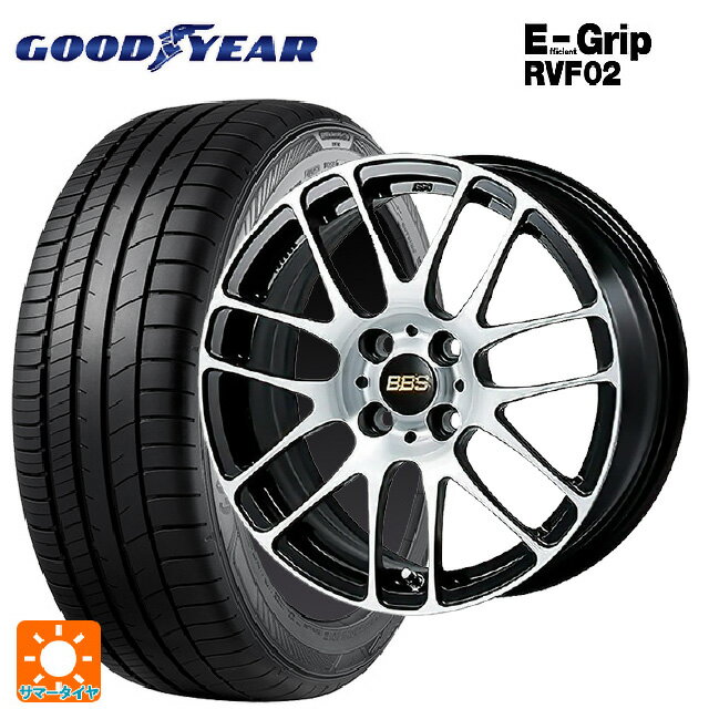 【6/22 20時〜 全品P5倍＆クーポン】175/55R15 77V グッドイヤー エフィシェントグリップ RVF02 BBS RE-L2 BKD 15-5.5J 国産車用 サマータイヤホイール4本セット