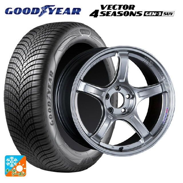 トヨタ RAV4(50系)用 225/60R18 104W XL グッドイヤー ベクター4シーズンズ ジェン3 SUV タナベ SSR GT X03 クロムシルバー 新品オールシーズンタイヤホイール 4本セット