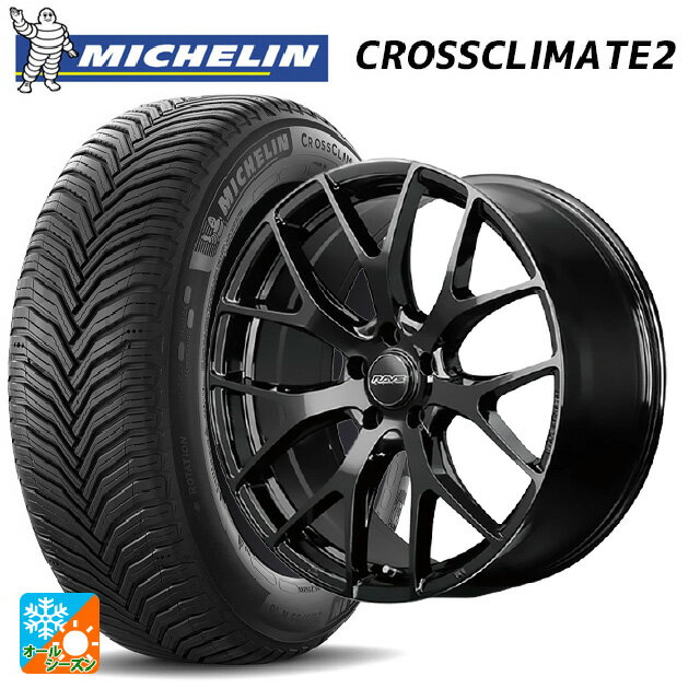 【5/3〜5/6 最大3万円OFFクーポン】235/45R18 98Y XL ミシュラン 正規品 クロスクライメイト2 レイズ ホムラ 2X7FT BXZ 18-7.5J 国産車用 オールシーズンタイヤホイール4本セット