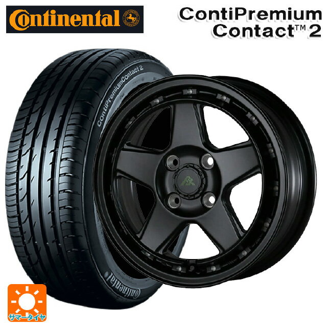 【6/20限定 全品P5倍＆クーポン】185/60R15 84H コンチネンタル コンチプレミアムコンタクト 2 正規品 ドゥオール フェニーチェ XC5 マットブラックミルド 15-6J 国産車用 サマータイヤホイール4本セット