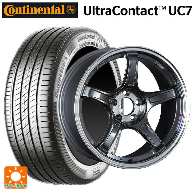 205/50R17 93W XL コンチネンタル ウルトラコンタクト UC7 正規品 タナベ SSR GT X03 マシンドグラファイトガンメタ＋スモーククリア 17-7J 国産車用 サマータイヤホイール4本セット