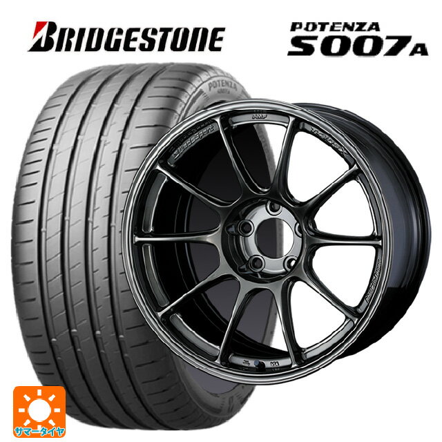 【6/22 20時〜 全品P5倍＆クーポン】245/40R18 97Y XL ブリヂストン ポテンザ S007A 正規品(数量限定) ウェッズ ウェッズスポーツ TC105X EJ-TITAN 18-8J 国産車用 サマータイヤホイール4本セット