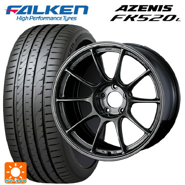 【6/11 1:59迄 全品ポイント5倍】245/45R18 100Y XL ファルケン アゼニス FK520L ウェッズ ウェッズスポーツ TC105X EJ-TITAN 18-8.5J 国産車用 サマータイヤホイール4本セット