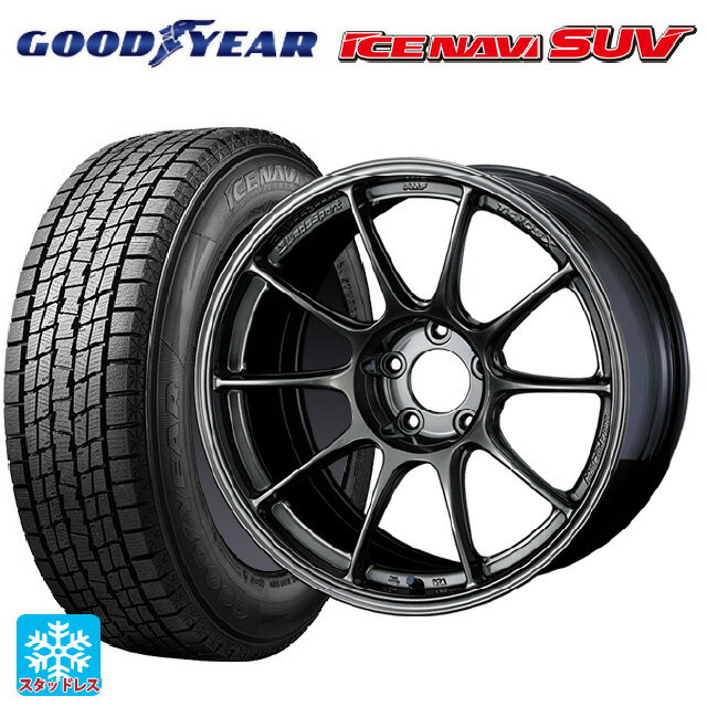 【6/11 1:59迄 全品ポイント5倍】215/60R17 96Q グッドイヤー アイスナビ SUV ウェッズ ウェッズスポーツ TC105X EJ-TITAN 17-8J 国産車用 スタッドレスタイヤホイール4本セット