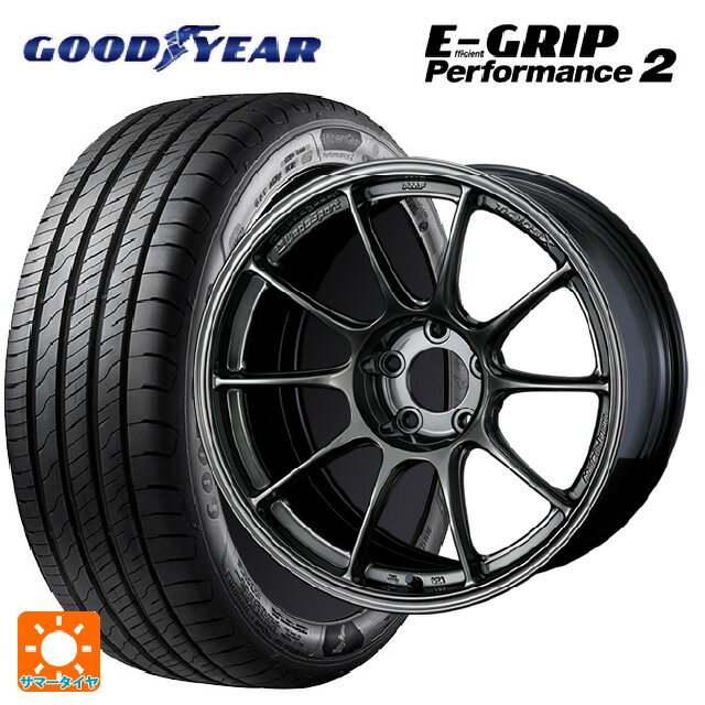 215/65R16 98V グッドイヤー エフィシェントグリップ パフォーマンス2 ウェッズ ウェッズスポーツ TC105X EJ-TITAN 16-7J 国産車用 サマータイヤホイール4本セット