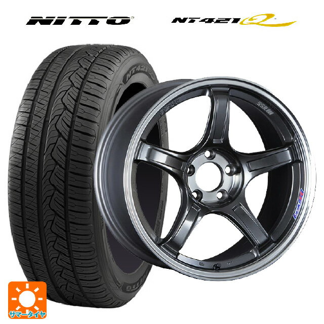 225/60R18 104V XL ニットー NT421Q タナベ SSR GT X03 マシンドグラファイトガンメタ＋スモーククリア 18-7.5J 国産車用 サマータイヤホイール4本セット