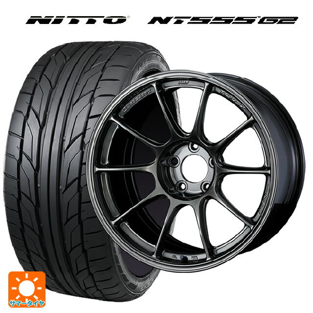 【6/15〜16限定 全品P5倍＆クーポン】215/45R18 93Y XL ニットー NT555 G2 ウェッズ ウェッズスポーツ TC105X EJ-TITAN 18-8J 国産車用 サマータイヤホイール4本セット