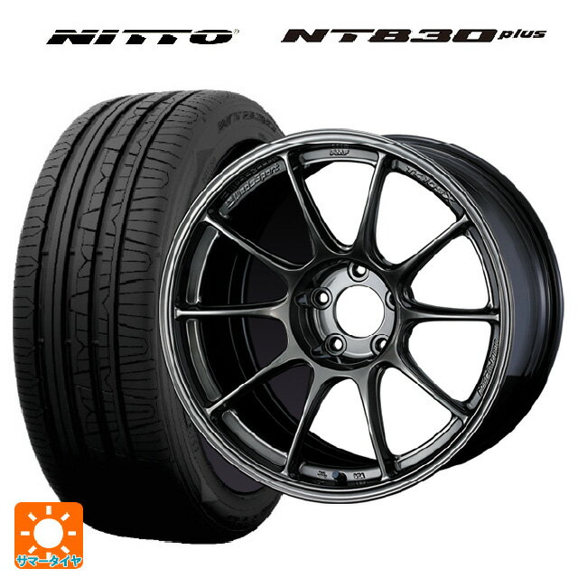 225/40R18 92Y ニットー NT830 プラス ウェッズ ウェッズスポーツ TC105X EJ-TITAN 18-8J 国産車用 サマータイヤホイール4本セット