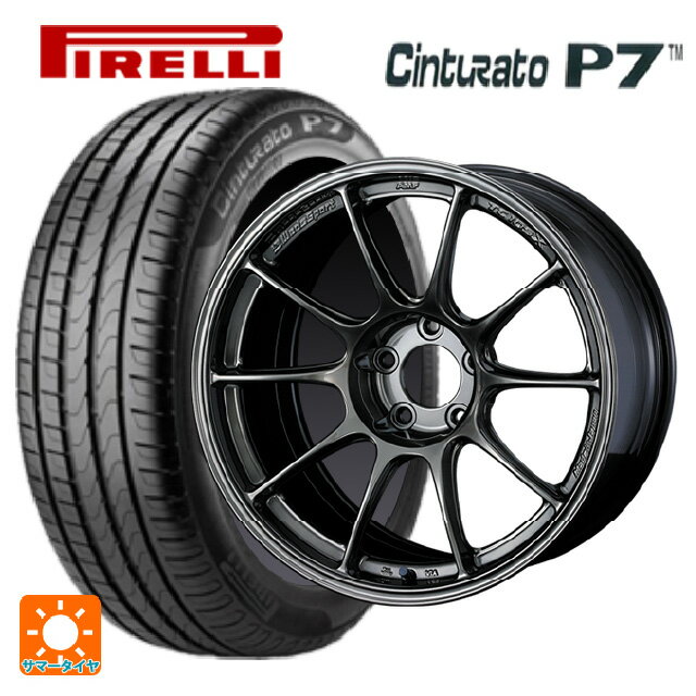 【6/22 20時〜 全品P5倍＆クーポン】215/45R18 89V ピレリ チンチュラートP7 ウェッズ ウェッズスポーツ TC105X EJ-TITAN 18-8J 国産車用 サマータイヤホイール4本セット