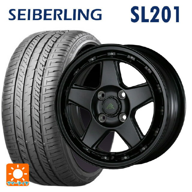 【6/22 20時〜 全品P5倍＆クーポン】195/55R15 85V セイバーリング セイバーリング SL201(ブリヂストン工場生産） ドゥオール フェニーチェ XC5 マットブラックミルド 15-6J 国産車用 サマータイヤホイール4本セット