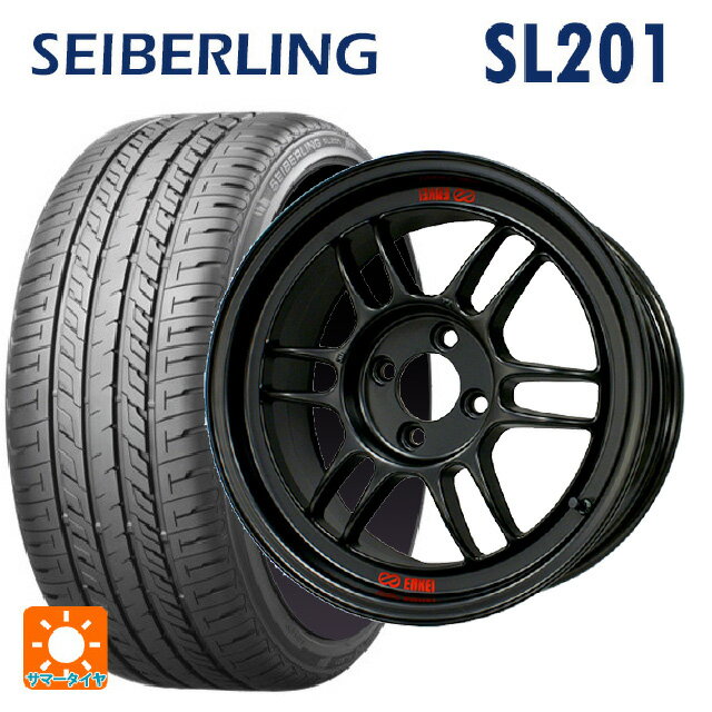 【6/22 20時〜 全品P5倍＆クーポン】215/45R18 89W セイバーリング セイバーリング SL201(ブリヂストン工場生産） エンケイ レーシング RPF1 マットブラック 18-7.5J 国産車用 サマータイヤホイール4本セット