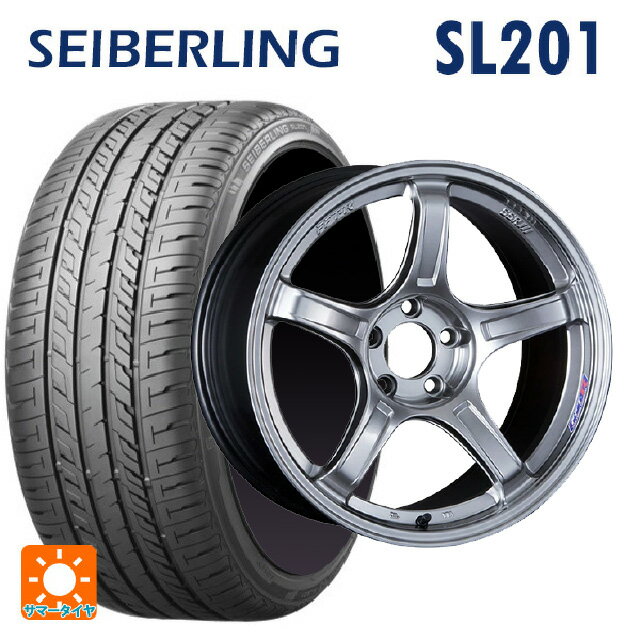 【6/15〜16限定 全品P5倍＆クーポン】225/40R18 92W XL セイバーリング セイバーリング SL201(ブリヂストン工場生産） タナベ SSR GT X03 クロムシルバー 18-7.5J 国産車用 サマータイヤホイール4本セット