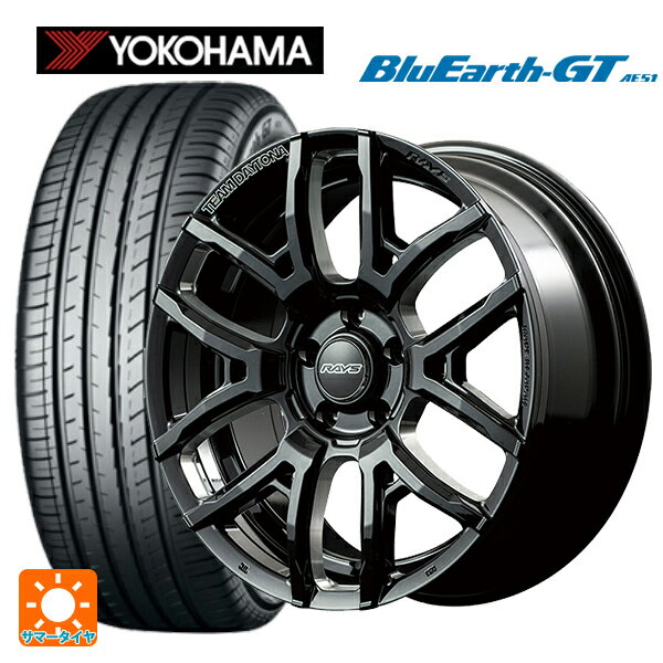 【6/11 1:59迄 全品ポイント5倍】215/45R18 93W XL ヨコハマ ブルーアースGT AE51 レイズ チームデイトナ F6ドライブ BNC 18-7.5J 国産車用 サマータイヤホイール4本セット