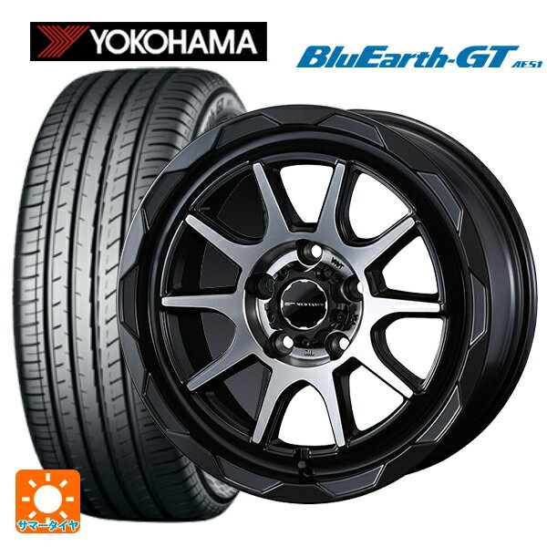 【6/11 1:59迄 全品ポイント5倍】205/55R16 91V ヨコハマ ブルーアースGT AE51 ウェッズ マッドヴァンス06 マットブラックポリッシュ 16-7J 国産車用 サマータイヤホイール4本セット