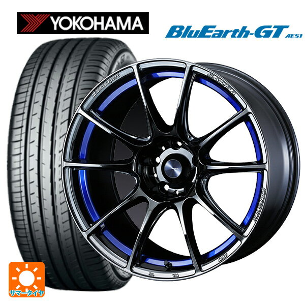 【6/22 20時〜 全品P5倍＆クーポン】215/45R18 93W XL ヨコハマ ブルーアースGT AE51 ウェッズ ウェッズスポーツ SA25R BLC2 18-7J 国産車用 サマータイヤホイール4本セット