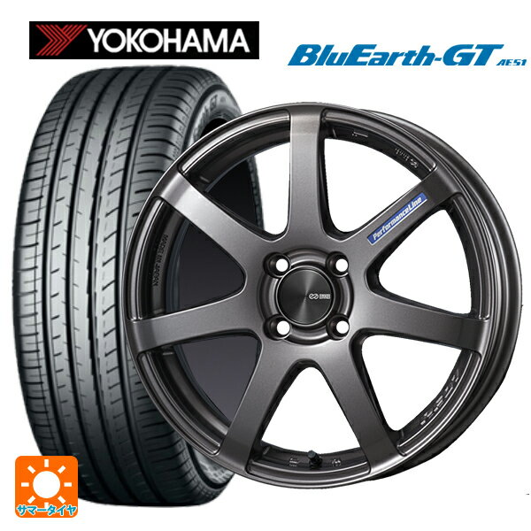【6/15〜16限定 全品P5倍＆クーポン】165/55R15 75V ヨコハマ ブルーアースGT AE51 # エンケイ パフォーマンスライン PF07 # DS 15-5J 国産車用 サマータイヤホイール4本セット