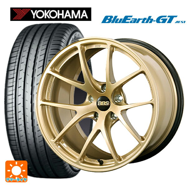 225/40R18 92W XL ヨコハマ ブルーアースGT AE51 # BBS RI-A GL 18-7.5J 国産車用 サマータイヤホイール4本セット