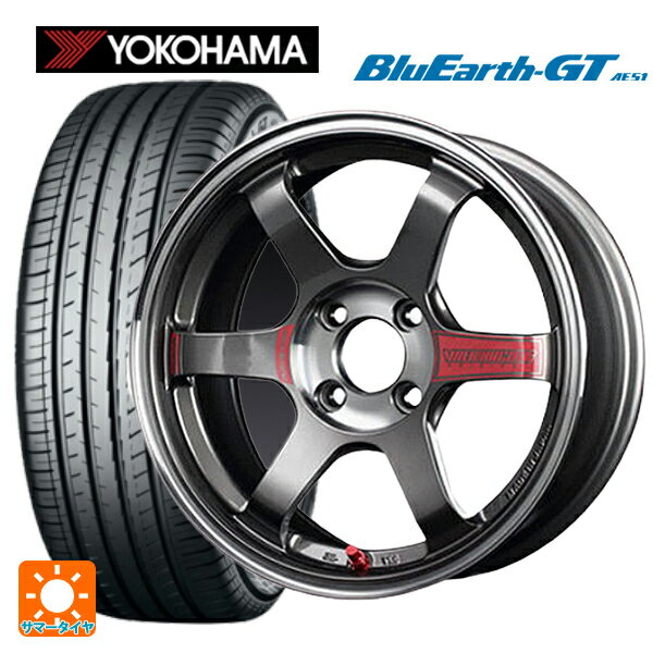 195/55R15 85V ヨコハマ ブルーアースGT AE51 レイズ ボルクレーシング TE37 ソニックSL PG 15-5.5J 国産車用 サマータイヤホイール4本セット