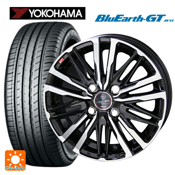 ダイハツ トール(M900系)用 195/45R16 84V XL ヨコハマ ブルーアースGT AE51 共豊 スマック クレスト サファイアブラックポリッシュ 新品サマータイヤホイール 4本セット