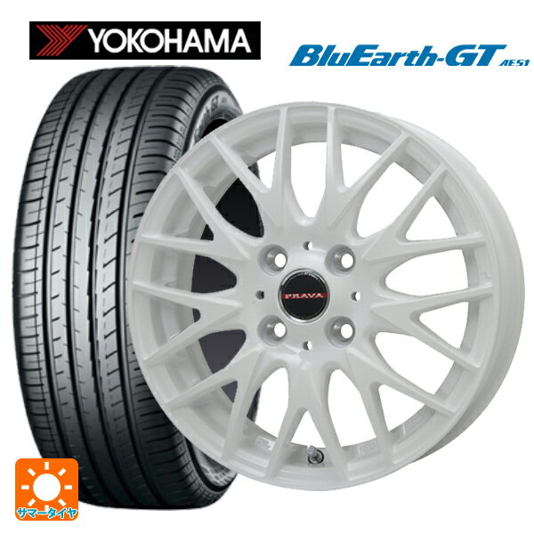 【6/22 20時〜 全品P5倍＆クーポン】155/65R14 75H ヨコハマ ブルーアースGT AE51 ビックウェイ レイシーン プラバ 9M Jr2 WH 14-4.5J 国産車用 サマータイヤホイール4本セット