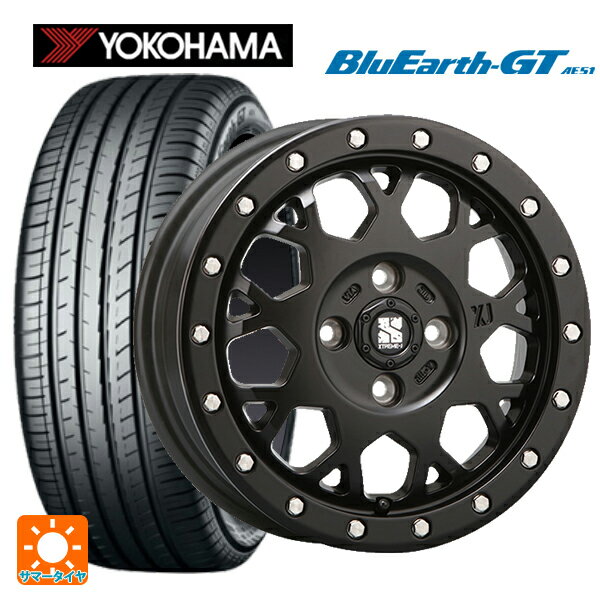 【6/15〜16限定 全品P5倍＆クーポン】165/55R15 75V ヨコハマ ブルーアースGT AE51 # エムエルジェイ エクストリームJ XJ04 Satin Black 15-4.5J 国産車用 サマータイヤホイール4本セット