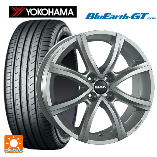【6/22 20時〜 全品P5倍＆クーポン】アウディ S3 セダン(8V)用 225/40R18 92W XL ヨコハマ ブルーアースGT AE51 阿部商会 マック マイン Mチタン 新品サマータイヤホイール 4本セット