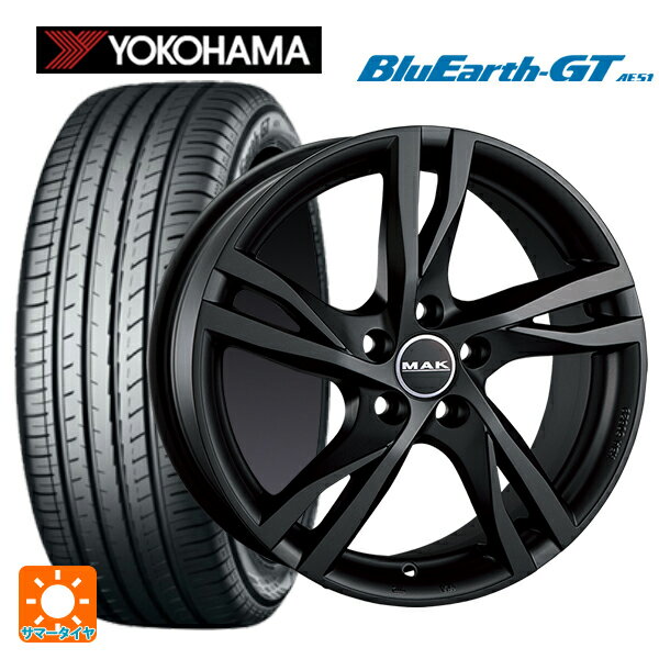 【6/22 20時〜 全品P5倍＆クーポン】ジャガー XF(JB系)用 245/40R19 98W XL ヨコハマ ブルーアースGT AE51 阿部商会 マック ストックホルム マットチタン 新品サマータイヤホイール 4本セット