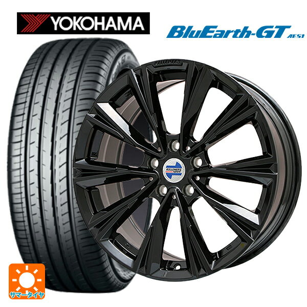 【6/11 1:59迄 全品ポイント5倍】ミニ ミニクロスオーバー(F60)用 225/55R17 101W XL ヨコハマ ブルーアースGT AE51 # ケレナーズ エックスライン グロスブラック 新品サマータイヤホイール 4本セット