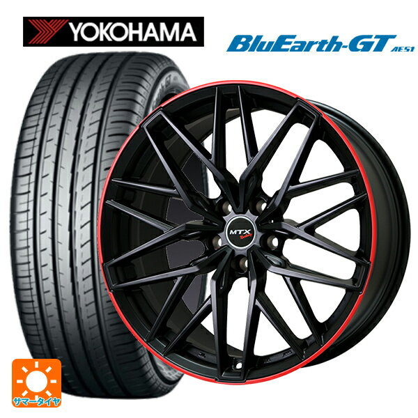 【6/11 1:59迄 全品ポイント5倍】ミニ ミニクロスオーバー(F60)用 225/55R17 101W XL ヨコハマ ブルーアースGT AE51 ビックウェイ ユーロバーン ニュルブルグ MTX MB/RD 新品サマータイヤホイール 4本セット