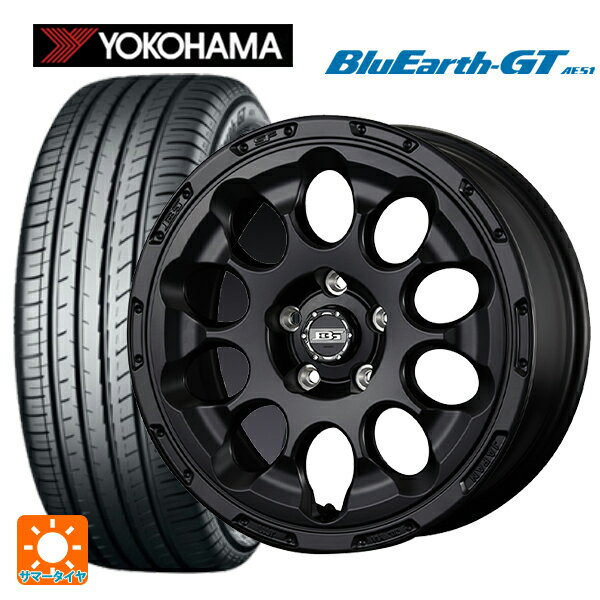 215/50R17 95W XL ヨコハマ ブルーアースGT AE51 コウセイ ボトムガルシアクロノ セミグロスブラック 17-7J 国産車用 サマータイヤホイール4本セット