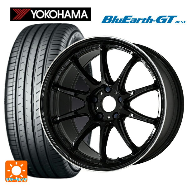 225/40R19 93W XL ヨコハマ ブルーアースGT AE51 # ワーク エモーション ZR10 BLKLC 19-8.5J 国産車用 サマータイヤホイール4本セット