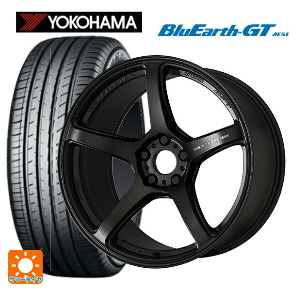 【6/22 20時〜 全品P5倍＆クーポン】225/40R19 93W XL ヨコハマ ブルーアースGT AE51 # ワーク エモーション T5R MGK 19-8.5J 国産車用 サマータイヤホイール4本セット