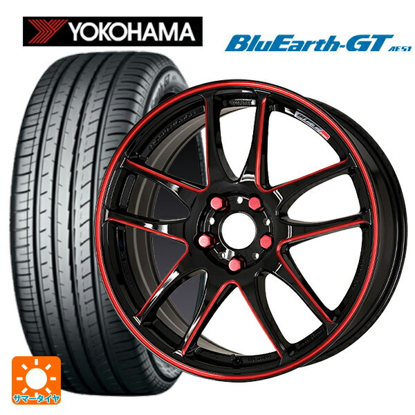 【6/15〜16限定 全品P5倍＆クーポン】225/55R17 101W XL ヨコハマ ブルーアースGT AE51 # ワーク エモーション CR極 BRM 17-7J 国産車用 サマータイヤホイール4本セット