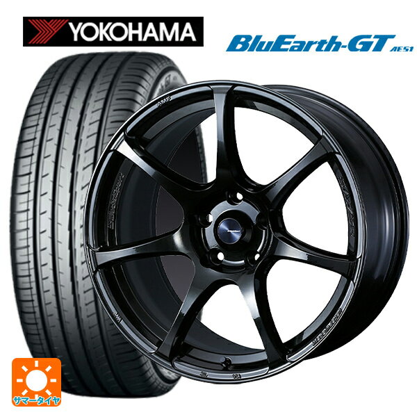 195/55R15 85V ヨコハマ ブルーアースGT AE51 ウェッズ ウェッズスポーツ SA75R HBC2 15-6J 国産車用 サマータイヤホイール4本セット