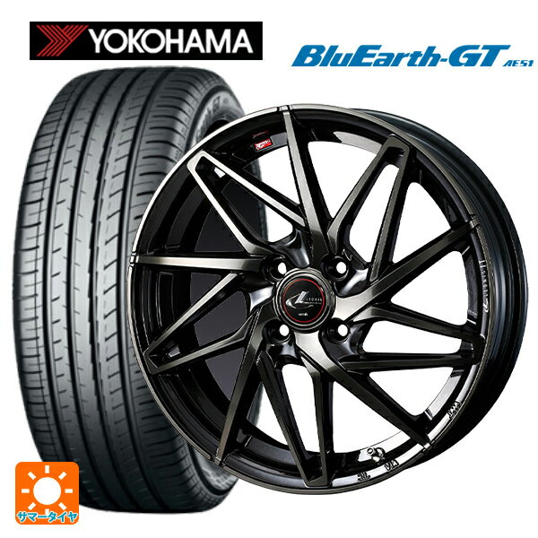 【6/22 20時〜 全品P5倍＆クーポン】175/65R14 82H ヨコハマ ブルーアースGT AE51 ウェッズ レオニス IT PBMC/TI 14-5.5J 国産車用 サマータイヤホイール4本セット