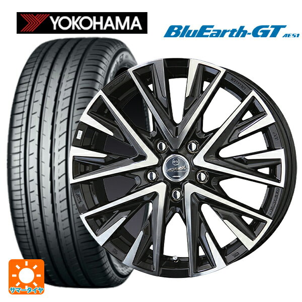 ホンダ ZR-V(RZ4)用 215/55R17 98W XL ヨコハマ ブルーアースGT AE51 # 共豊 スマック レジーナ サファイアブラックポリッシュ 新品サマータイヤホイール 4本セット