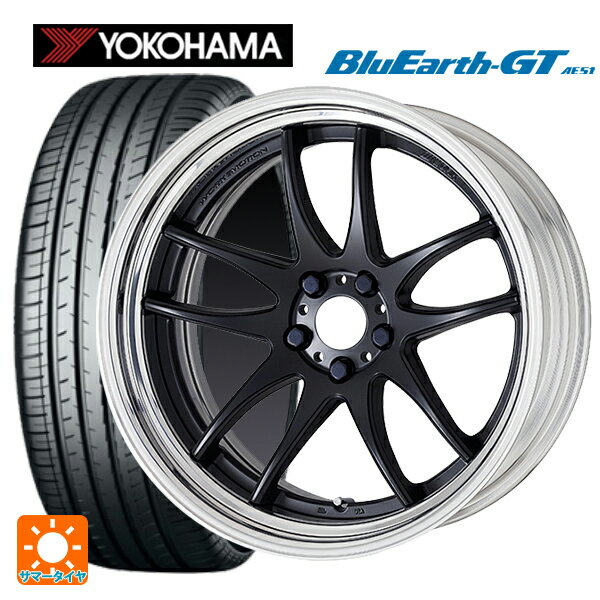 【6/22 20時〜 全品P5倍＆クーポン】225/35R19 88W XL ヨコハマ ブルーアースGT AE51 ワーク エモーション CR 2P MBL 19-8J 国産車用 サマータイヤホイール4本セット