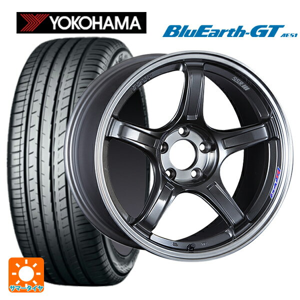 スバル WRX S4(VBH)用 255/40R18 99W XL ヨコハマ ブルーアースGT AE51 タナベ SSR GT X03 マシンドグラファイトガンメタ＋スモーククリア 新品サマータイヤホイール 4本セット