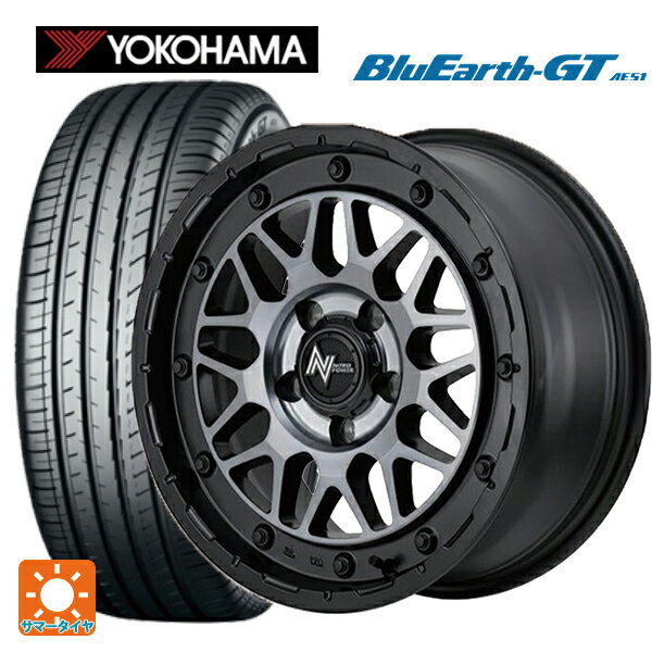 215/45R18 93W XL ヨコハマ ブルーアースGT AE51 エムアイディー ナイトロパワー M29 スティンガー セミグロスブラッククリア 18-7J 国産車用 サマータイヤホイール4本セット