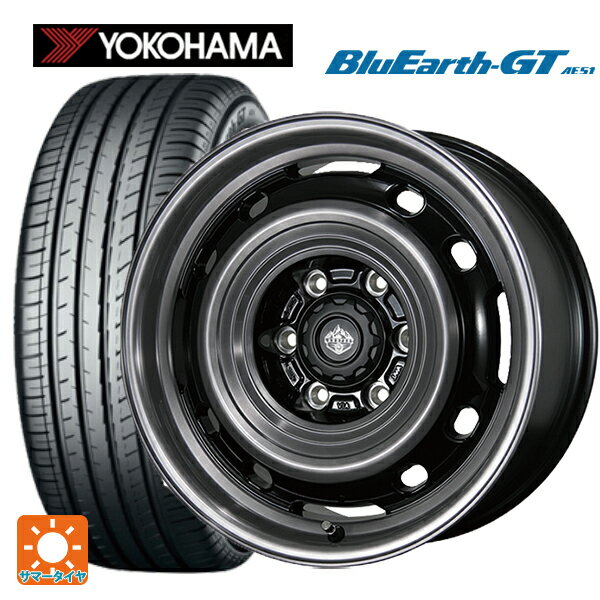 165/55R15 75V ヨコハマ ブルーアースGT AE51 # トピー ランドフット XFG GB/P 15-4.5J 国産車用 サマータイヤホイール4本セット